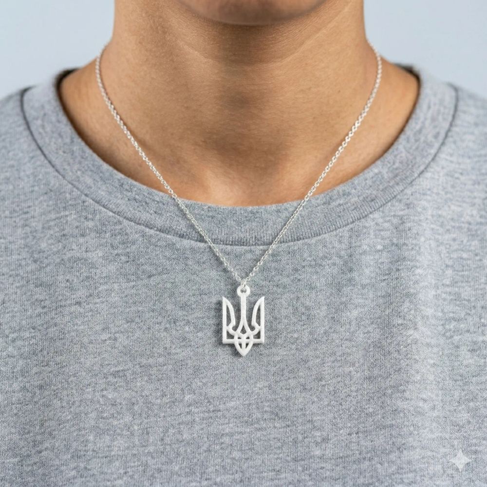 Брелок-підвіска Тризуб Marble 1